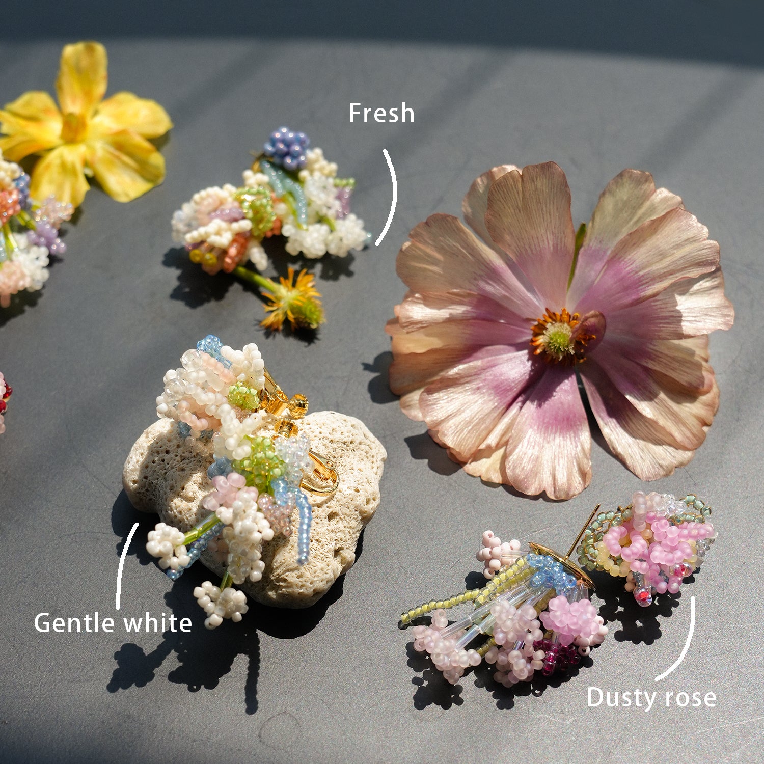 Floral 3D Beaded Earrings - Signature Artistry Handmade Earring, Make The Flowers Bloom