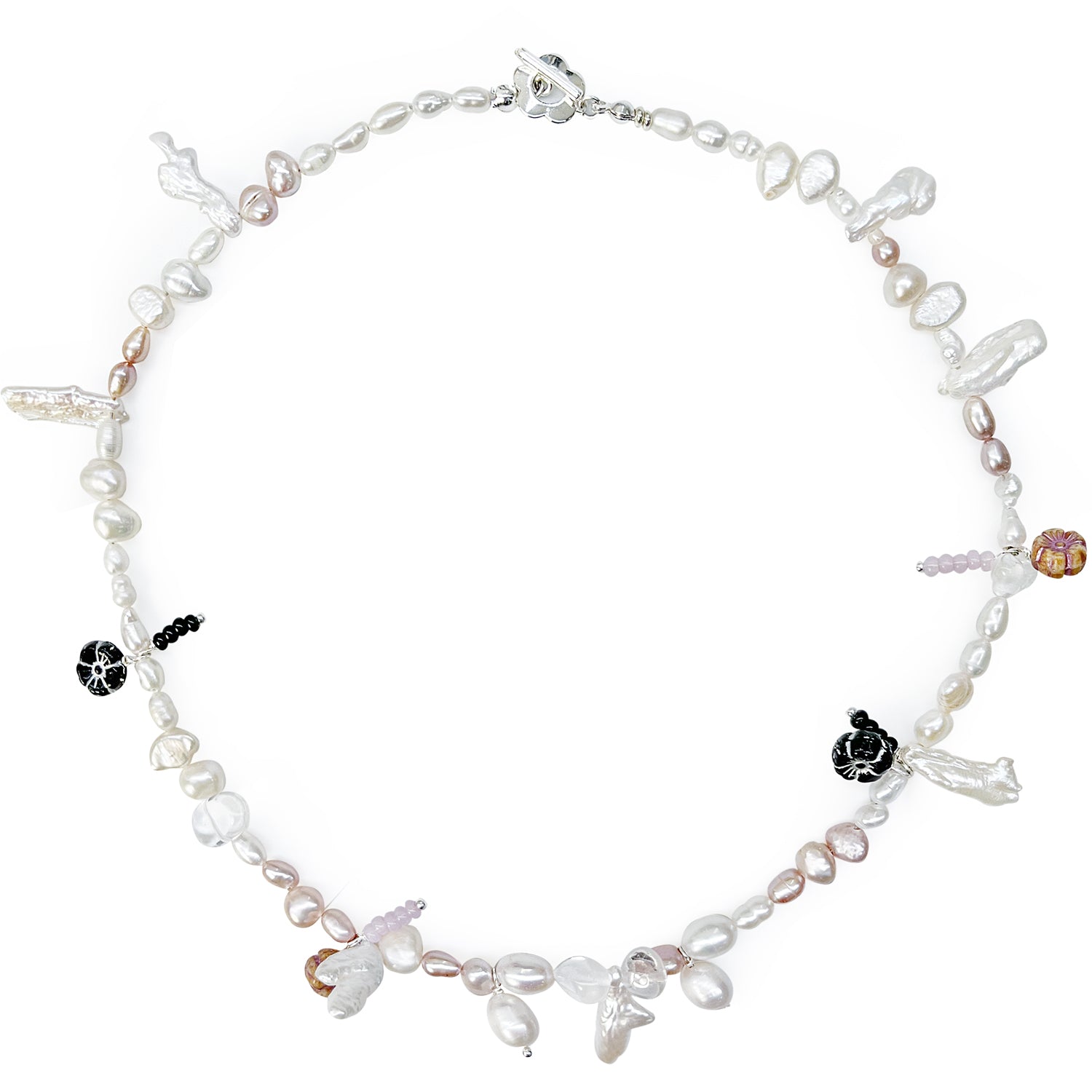 Freshwater Pearls Handmade 14K Gold Double-Necklace for Colorful Women Who Love Pearls Jewelry