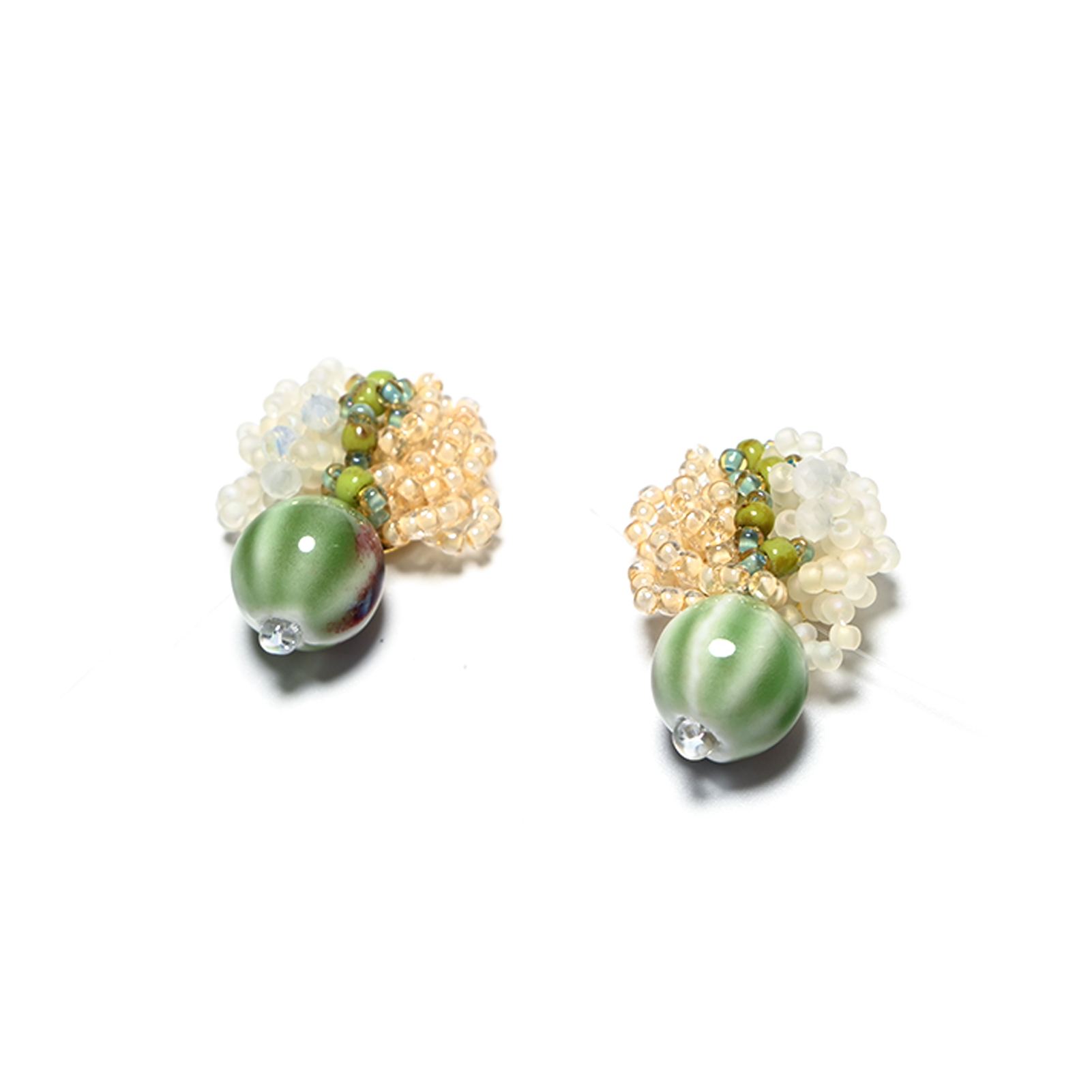 Original Colorful Cabbage 925 Silver Beaded Earrings, Best Gift for Chic and Young Women