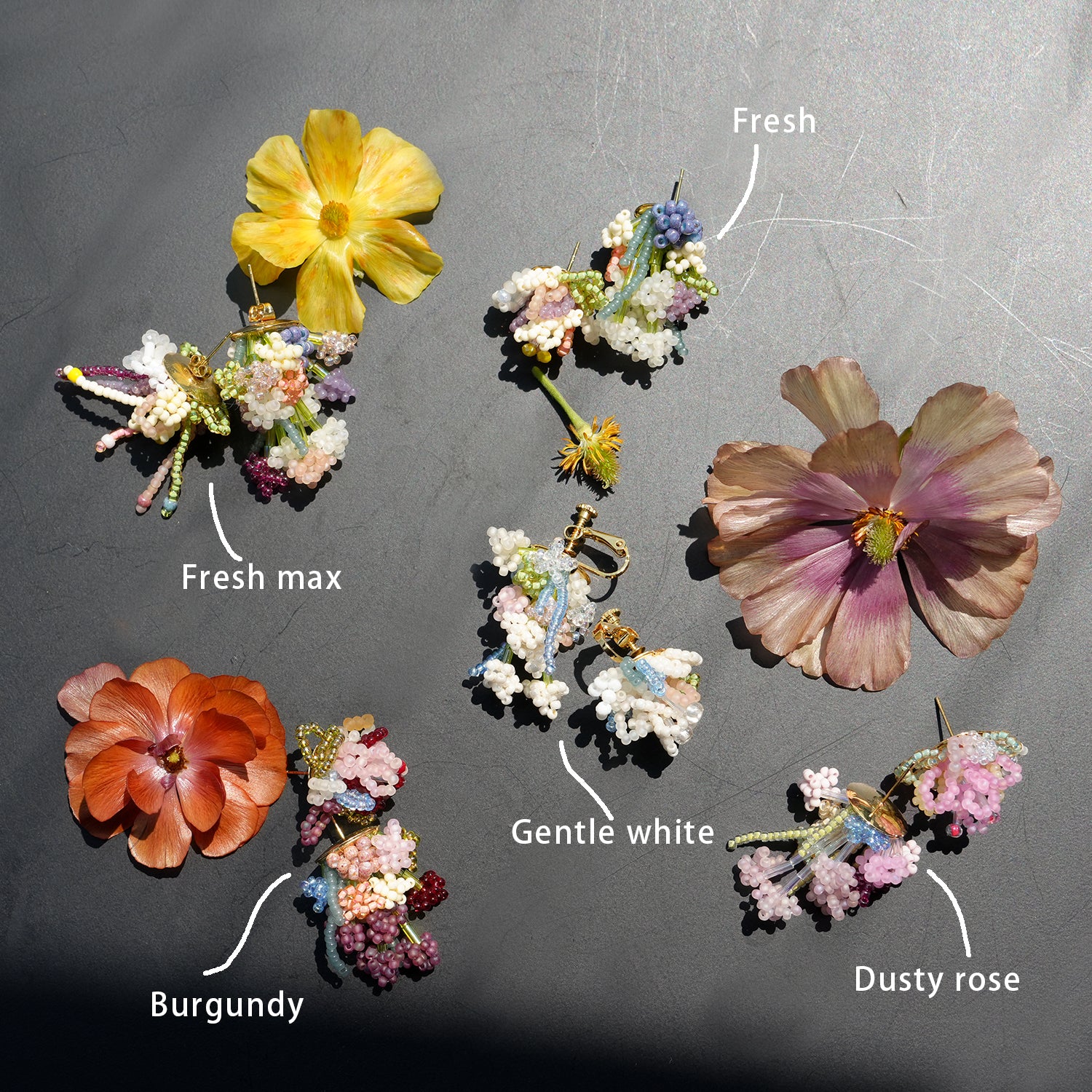 Floral 3D Beaded Earrings - Signature Artistry Handmade Earring, Make The Flowers Bloom