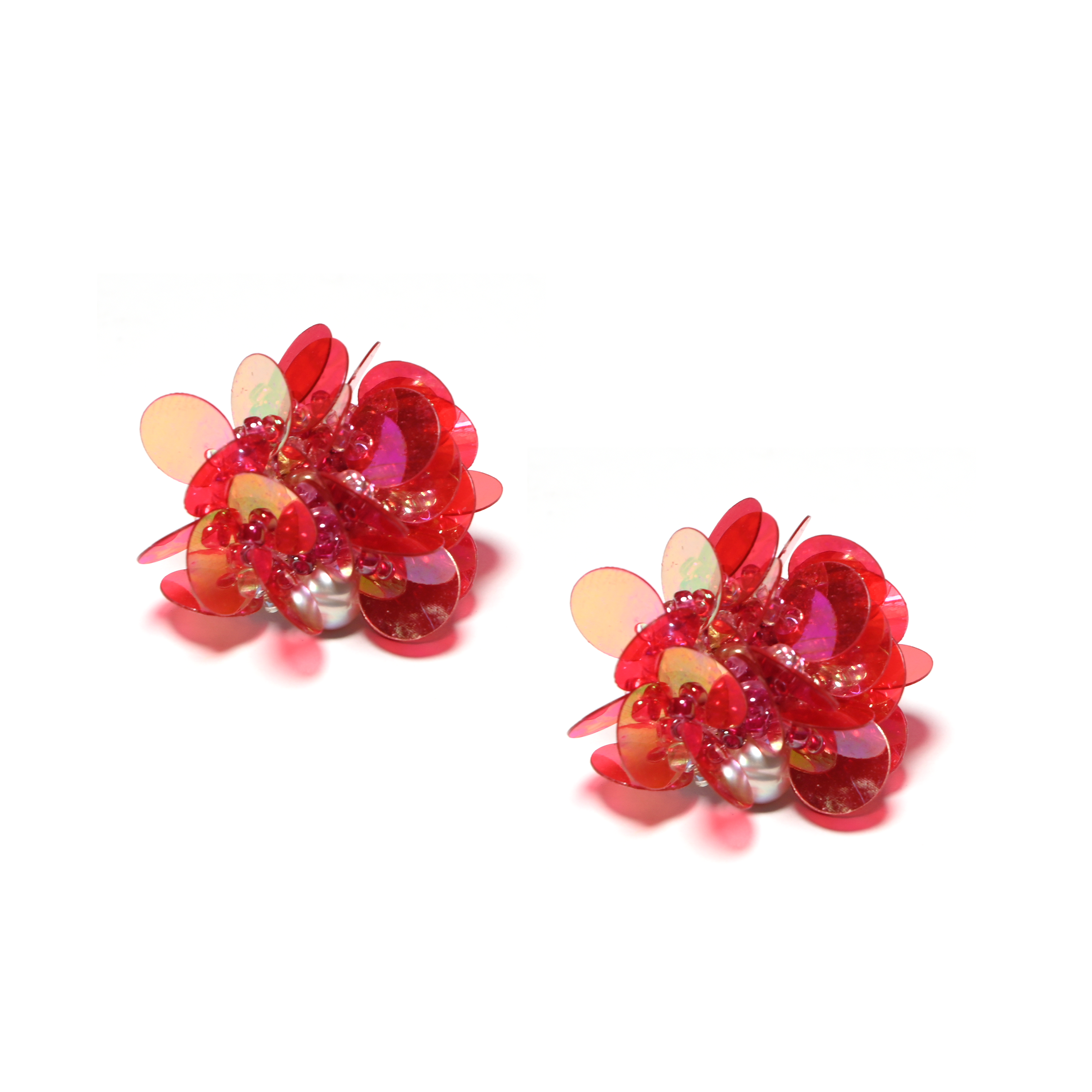 Dahlia Colorful Dahlia Freshwater Pearls Japanese Beads Handmade Earring